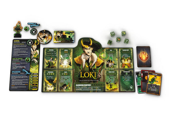 Marvel Dice Throne 4-Hero Box Scarlet Witch, Thor, Loki, Spider-Man