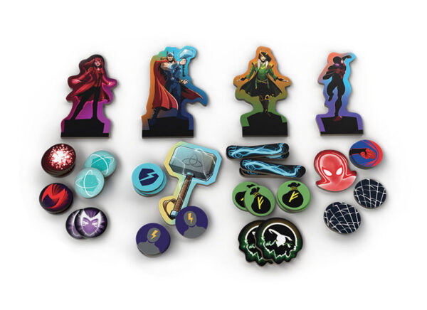 Marvel Dice Throne 4-Hero Box Scarlet Witch, Thor, Loki, Spider-Man