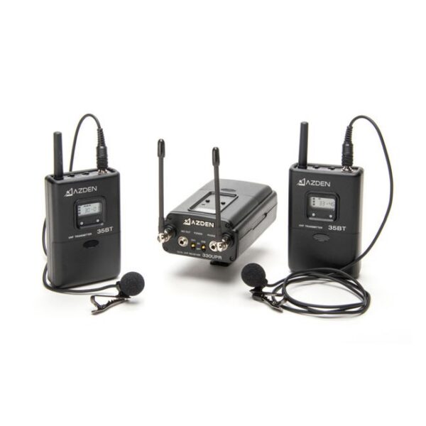 azden-330lt.jpg Azden UHF Dual-Channel Wireless Mic System with Two Bodypacks