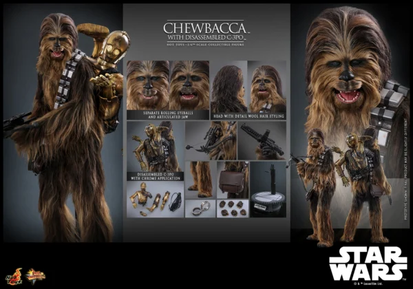 Chewbacca with Disassembled C-3PO Sixth Scale Figure Hot Toys